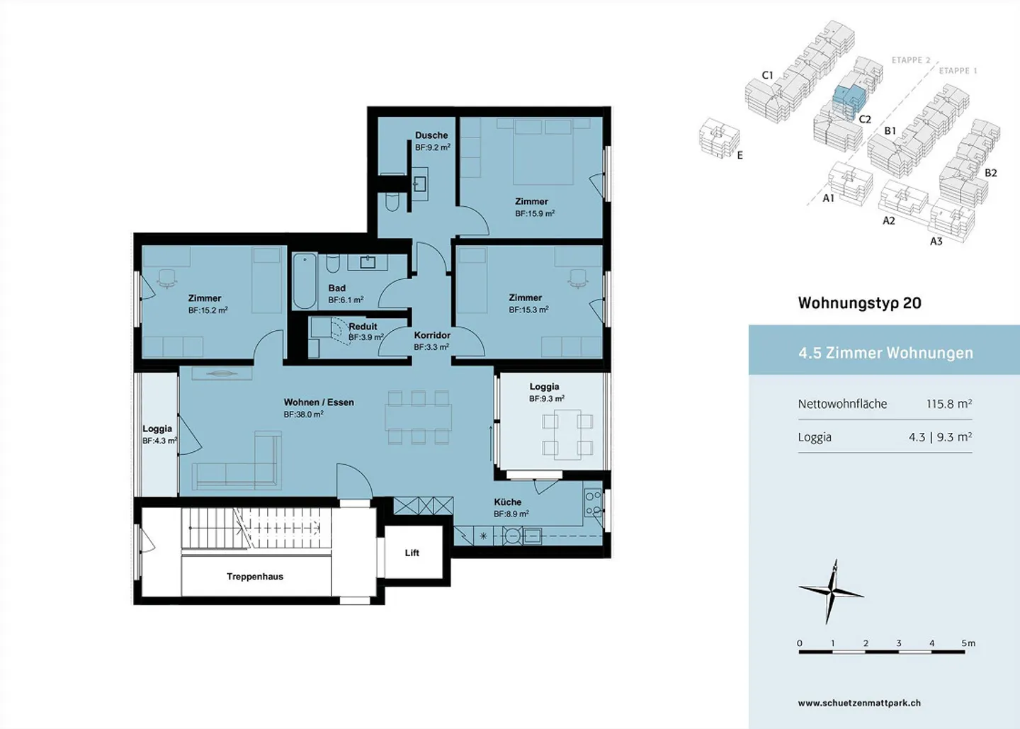 Condominium moderne et élégant de 4,5 pièces dans le beau Inwil - Photo 9 sur 10