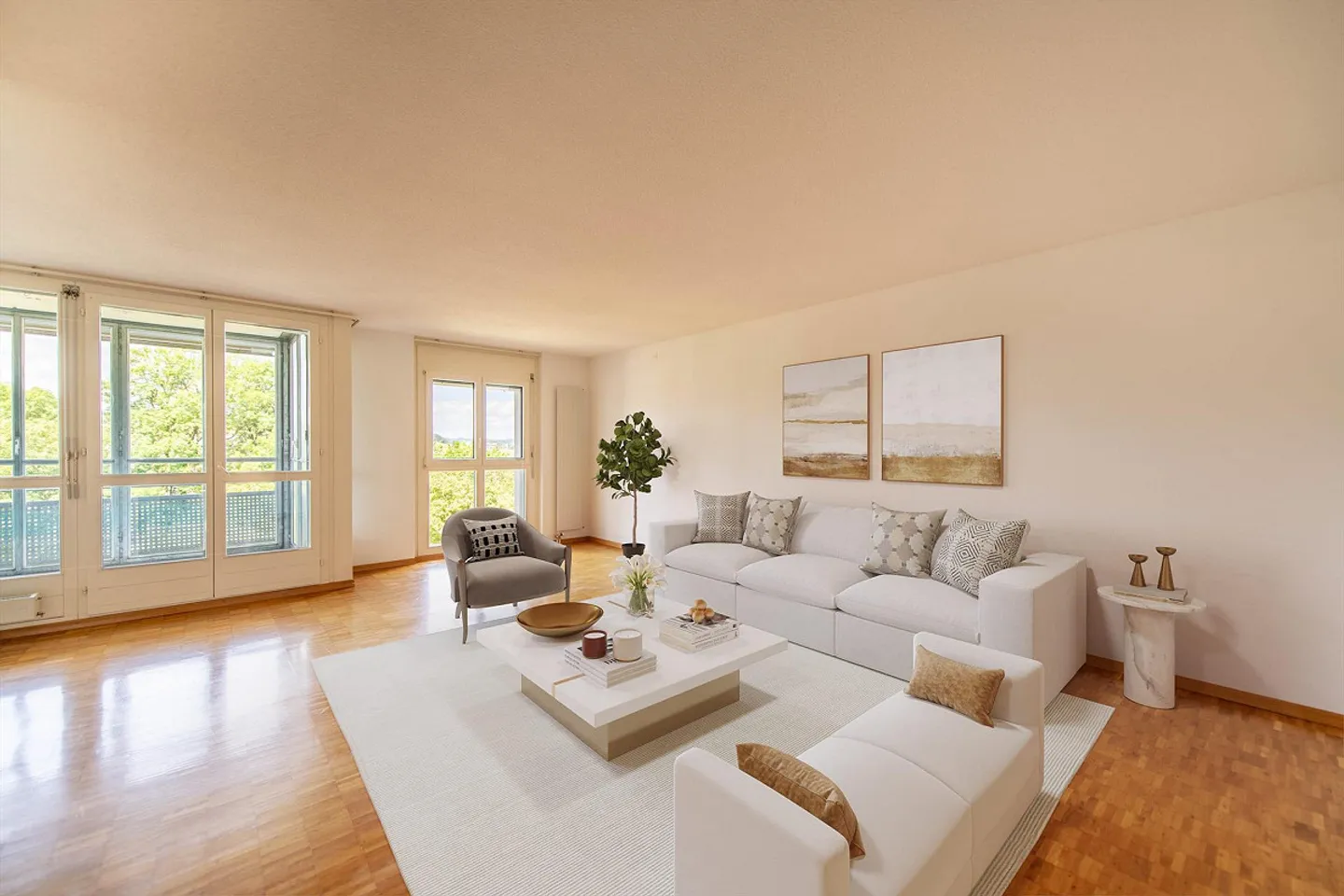 Spacieux, dans la verdure et avec sa propre buanderie & grand balcon ! - Photo 2 sur 13