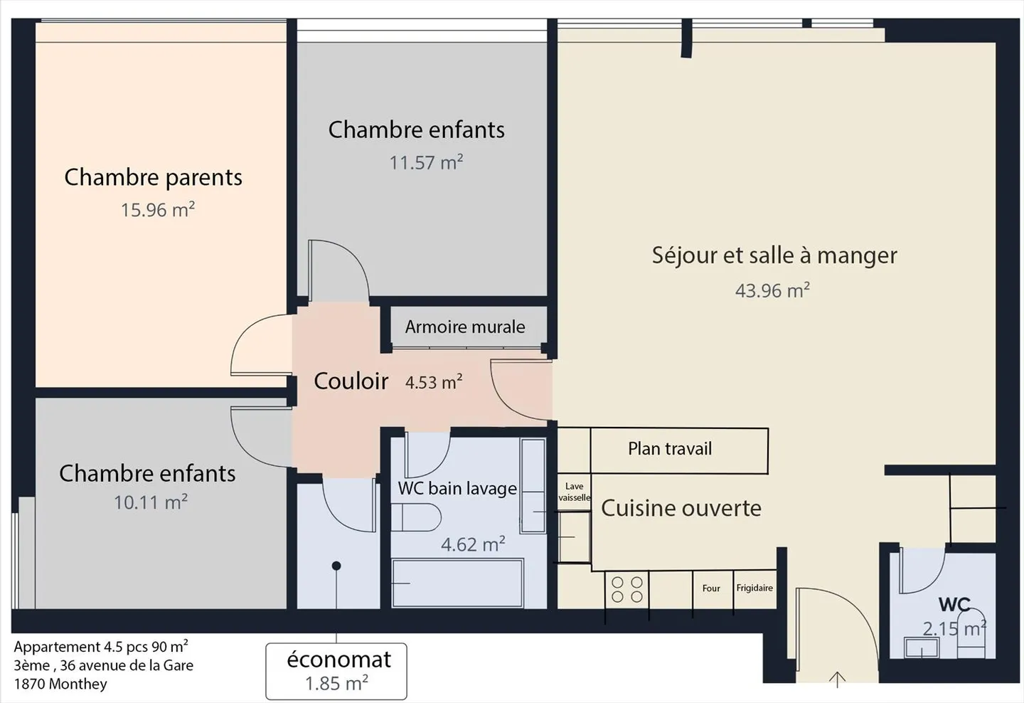 Appartement 4.5 pièces - Photo 2 sur 6