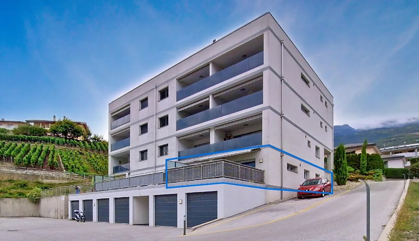 Sierre, appartamento 3,5 locali con terrazza di 23 m2 in un ambiente tranquillo - Foto 15 di 16