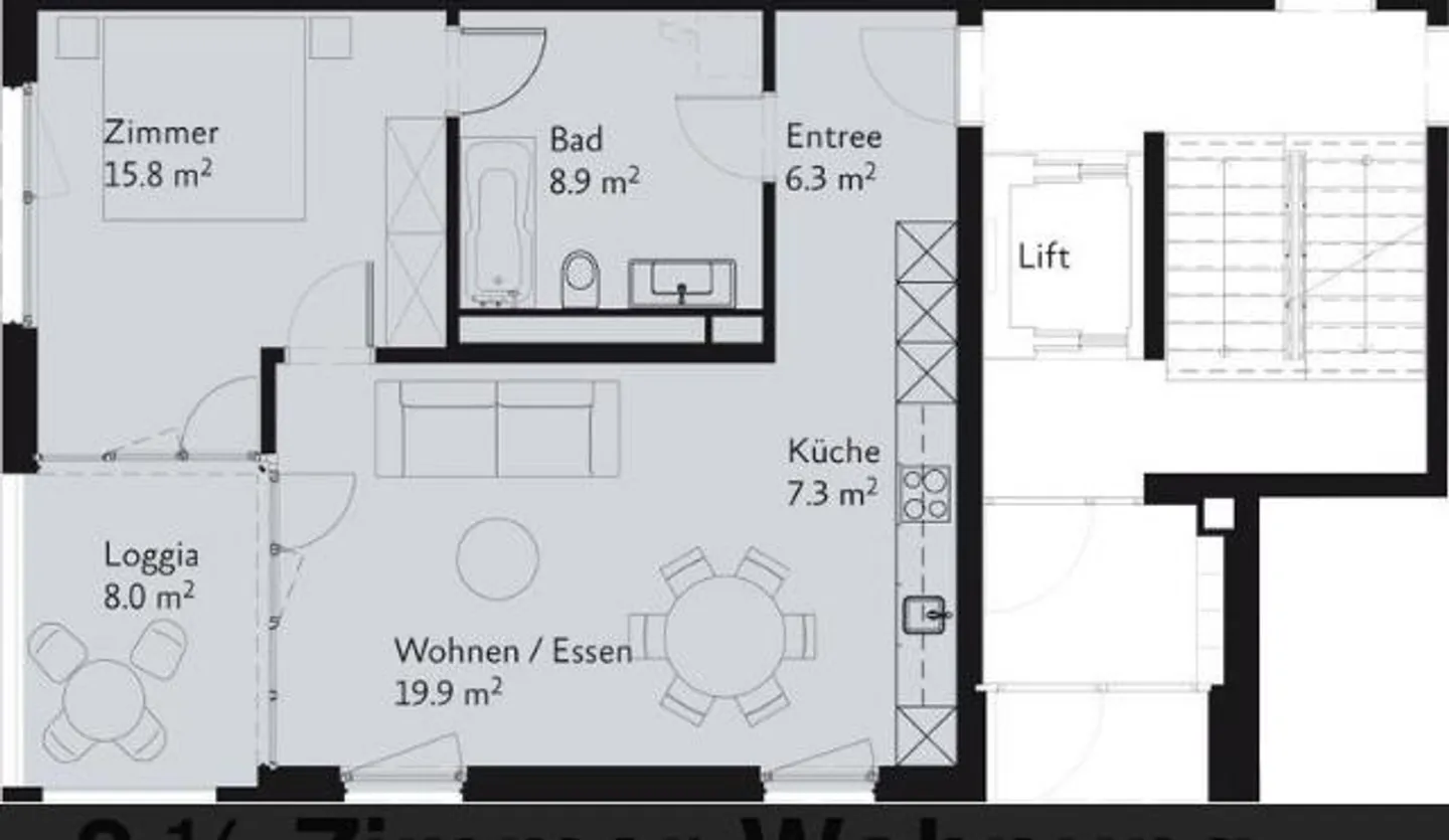 Appartement moderne 2.5 pièces avec balcon à Allschwil - Photo 6 sur 6