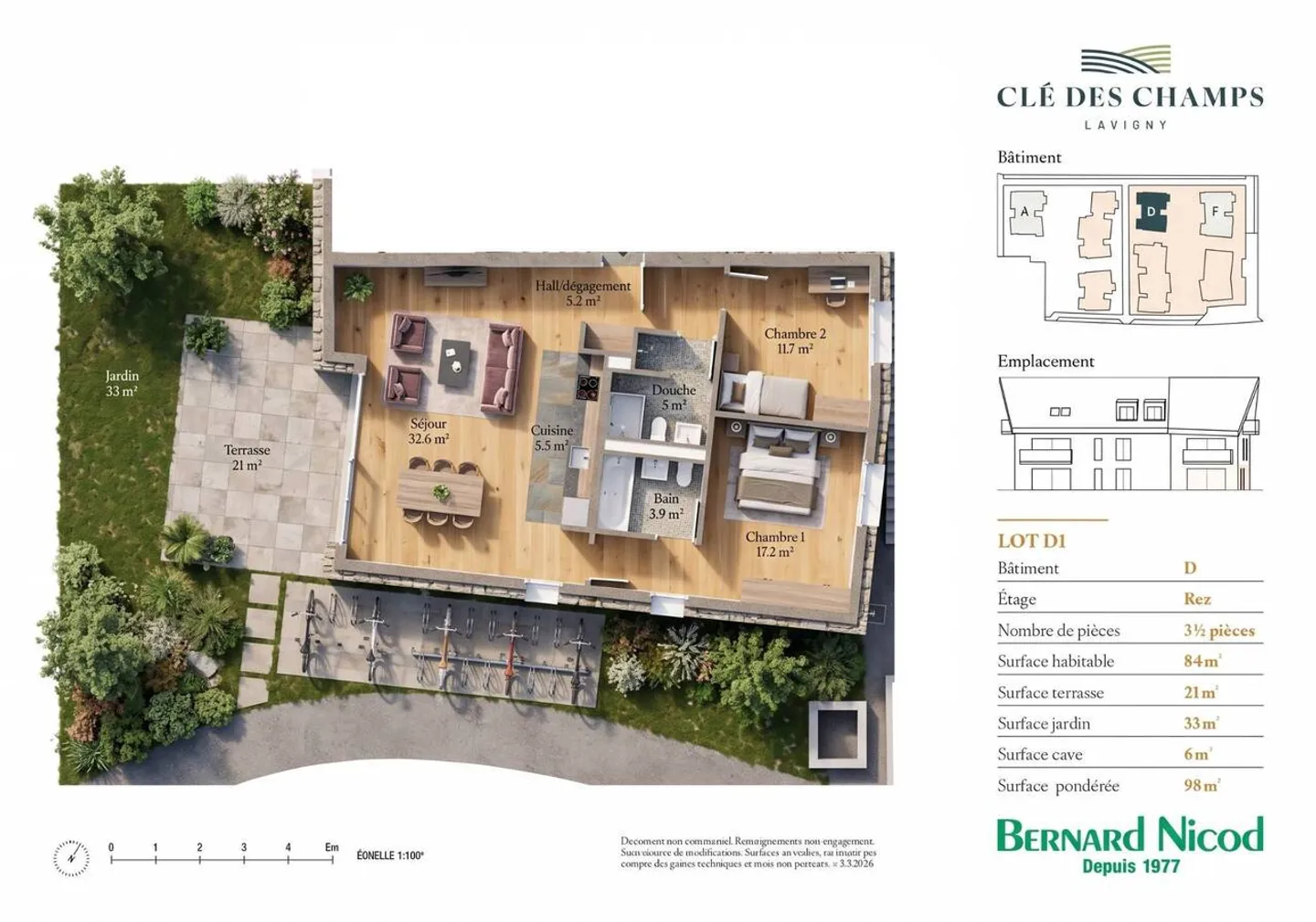 3,5-Zimmer-Wohnung mit Terrasse und Garten - Foto 9 von 10