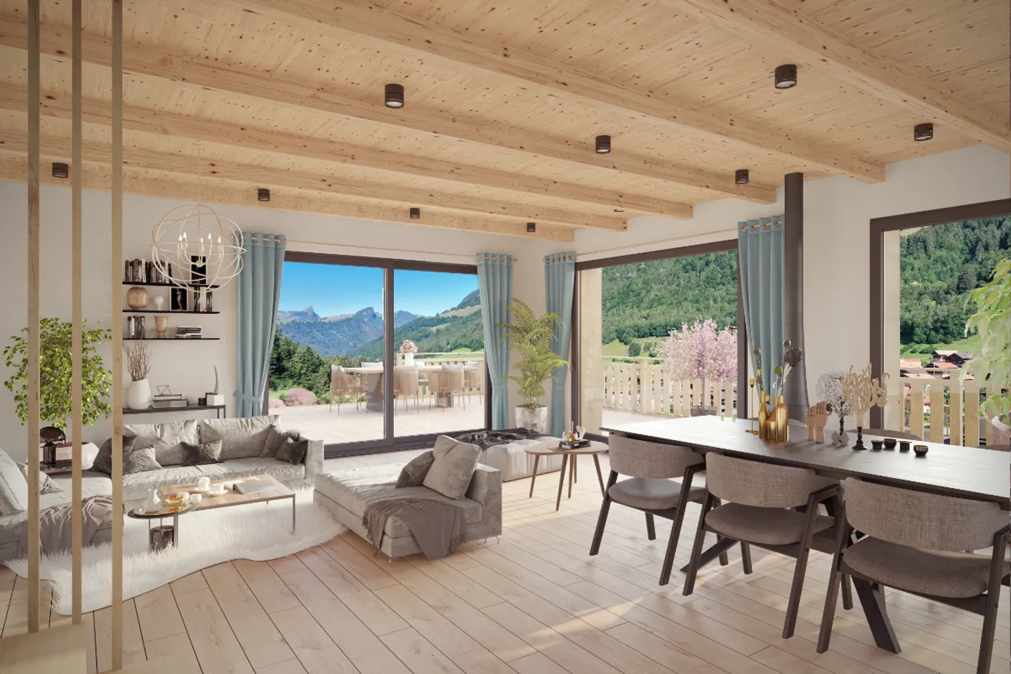 Neues und contemporänes Chalet in einer grünen Umgebung - Foto 3 von 7