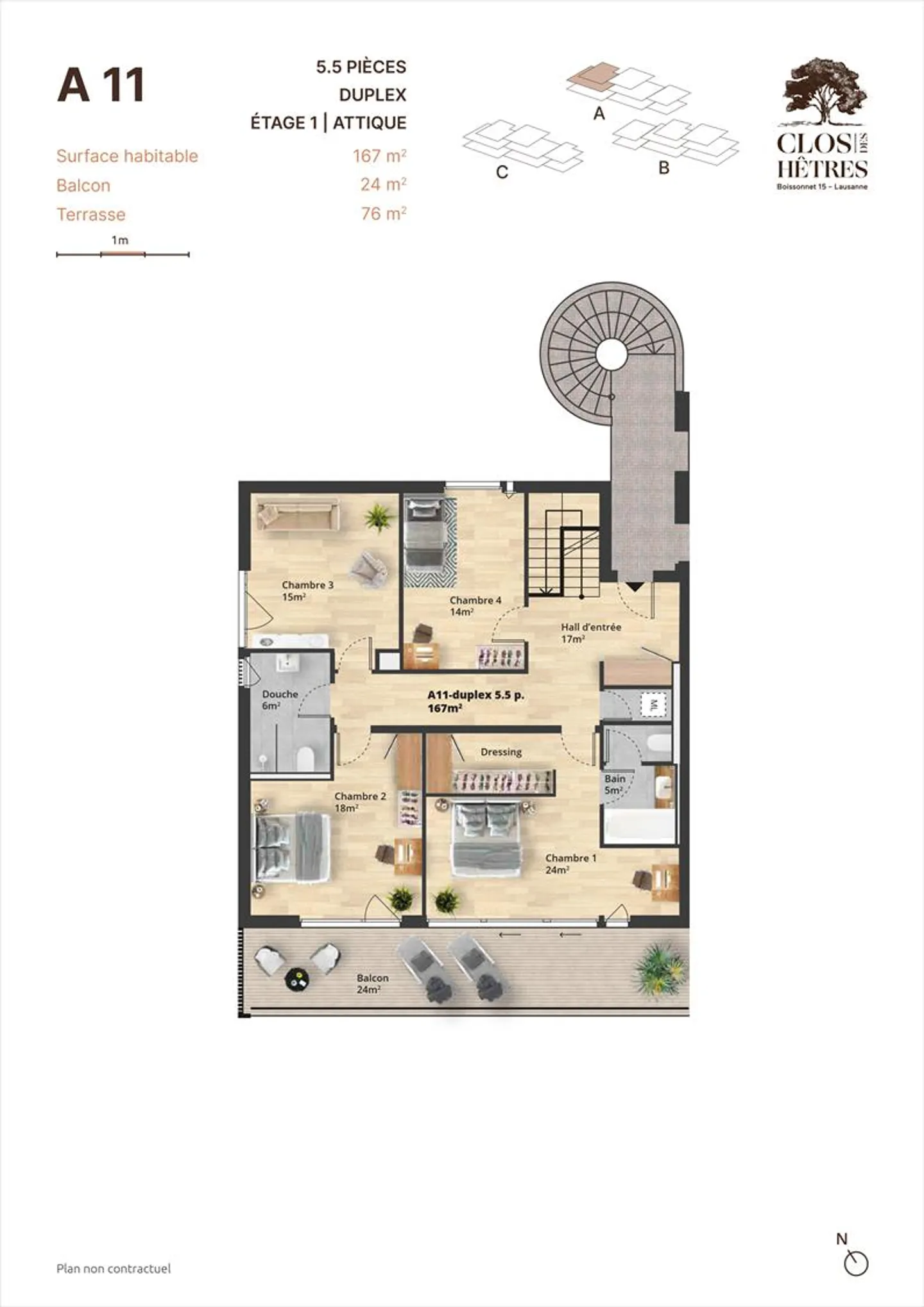 Attico 5.5 Camere - Foto 3 di 3
