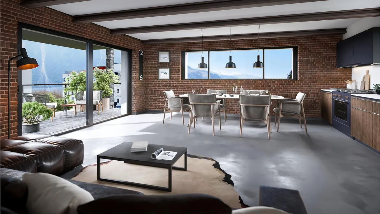 SPLENDID 3.5 ROOM APARTMENT IN SALQUENEN - SIERRE - Photo 1 of 4