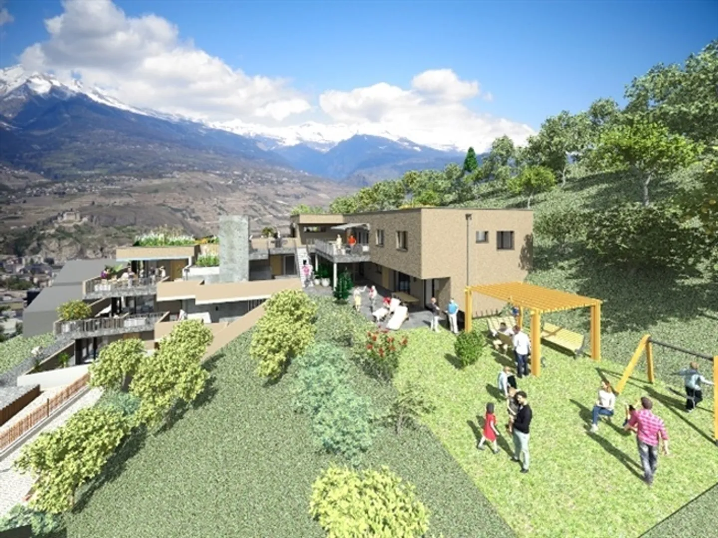 «9 Luxuswohnungen im Off-Plan mit herrlichem Blick auf das Rhônetal» - Photo 1 sur 7