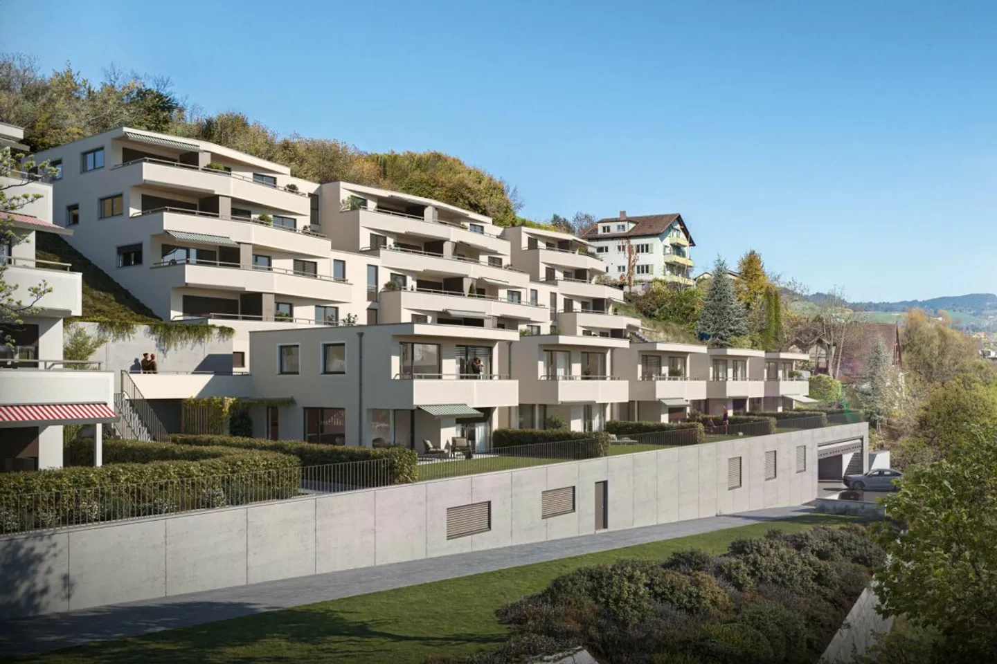 Grünegg : Appartements en duplex exclusifs avec de grands espaces extérieurs - Photo 2 sur 8