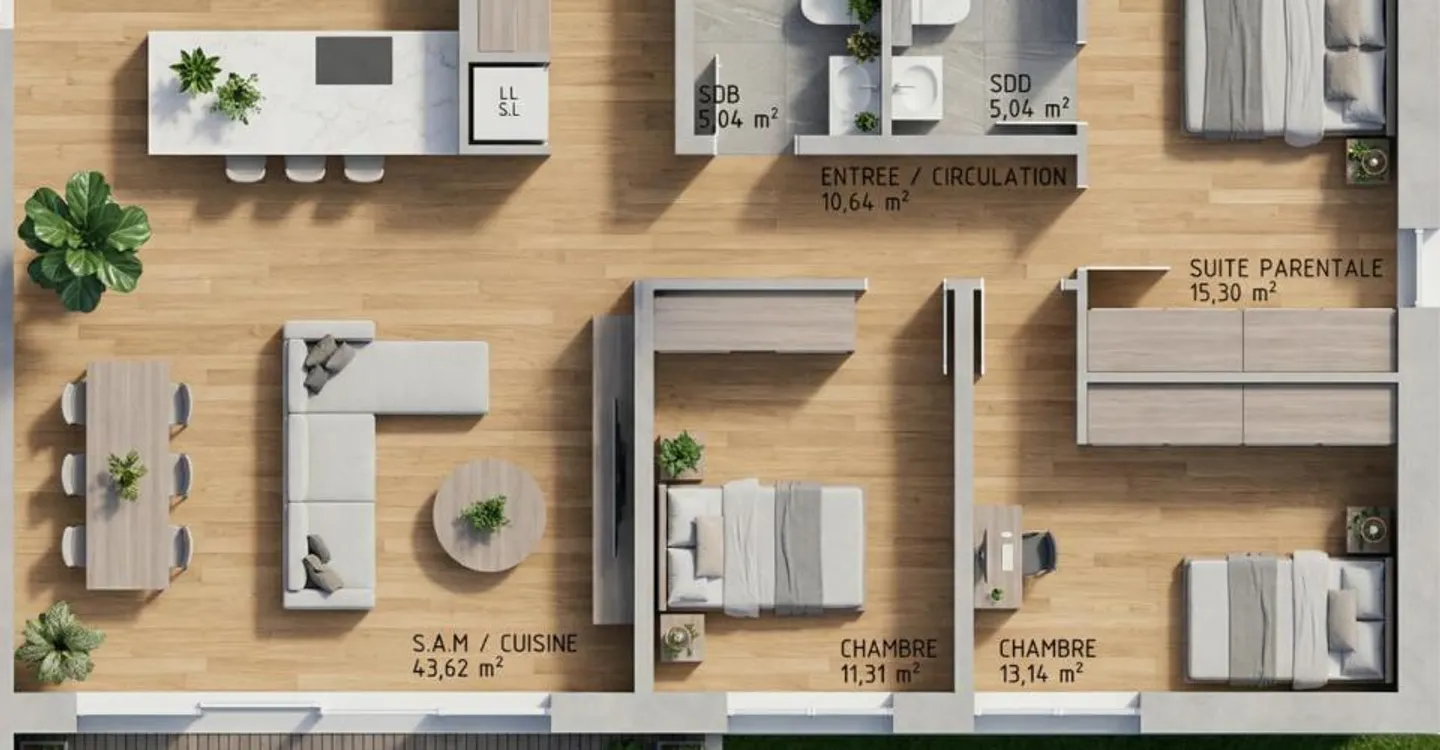 Appartement spacieux avec vue sur les Alpes - Photo 2 sur 11