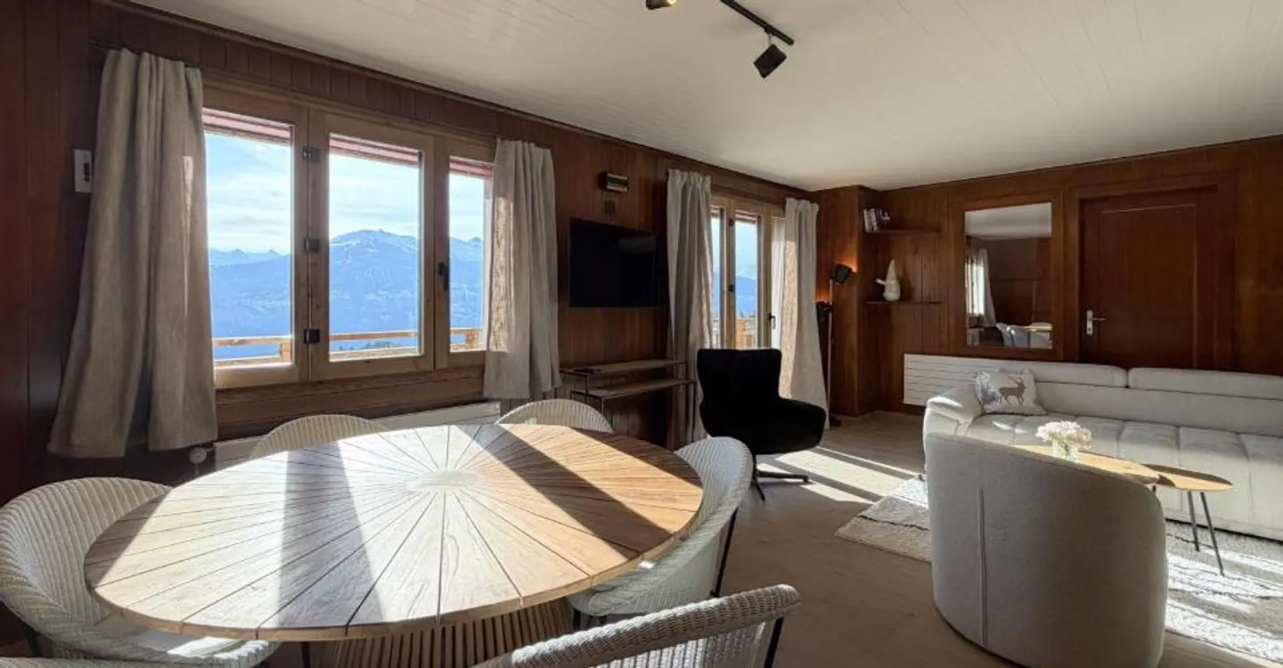 Chalet à Bluche : 2 appartements indépendants à louer avec vue exceptionnelle sur les Alpes valaisannes - Photo 4 of 12