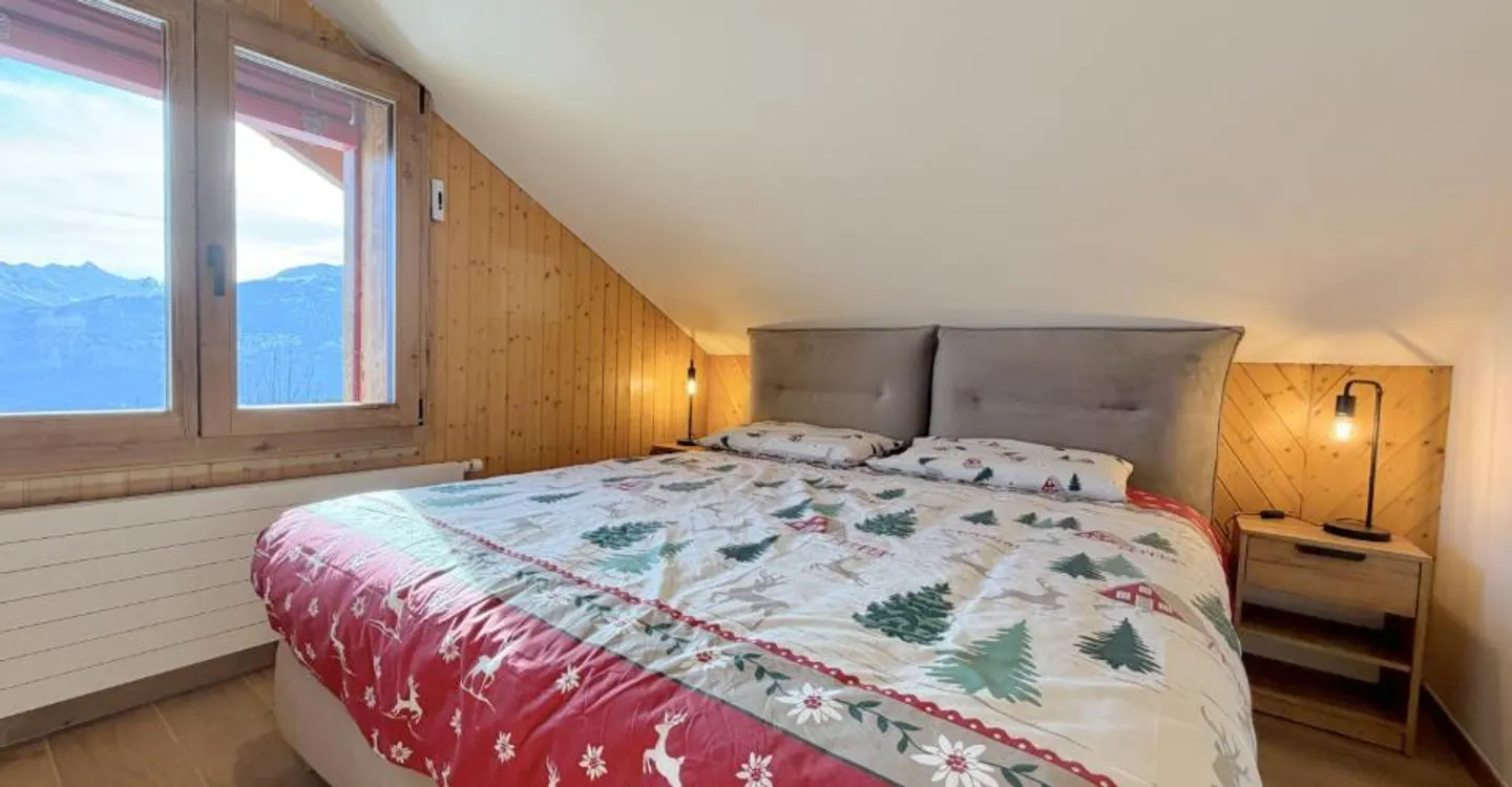 Chalet à Bluche : 2 appartements indépendants à louer avec vue exceptionnelle sur les Alpes valaisannes - Photo 10 of 12