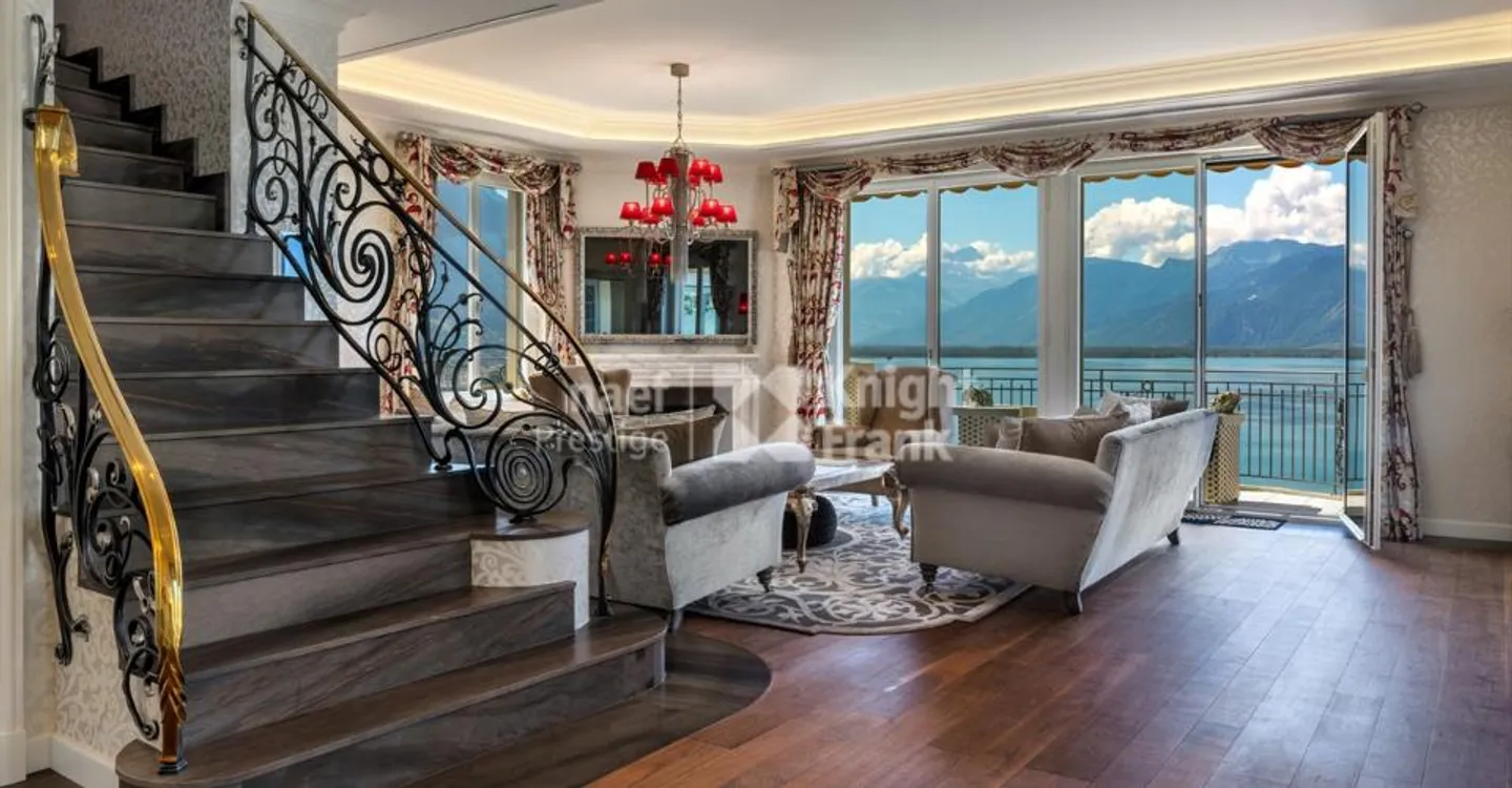 Unique! Penthouse apartment of 8.5 rooms with an exceptional view for sale in the heart of Montreux - Photo 4 of 12