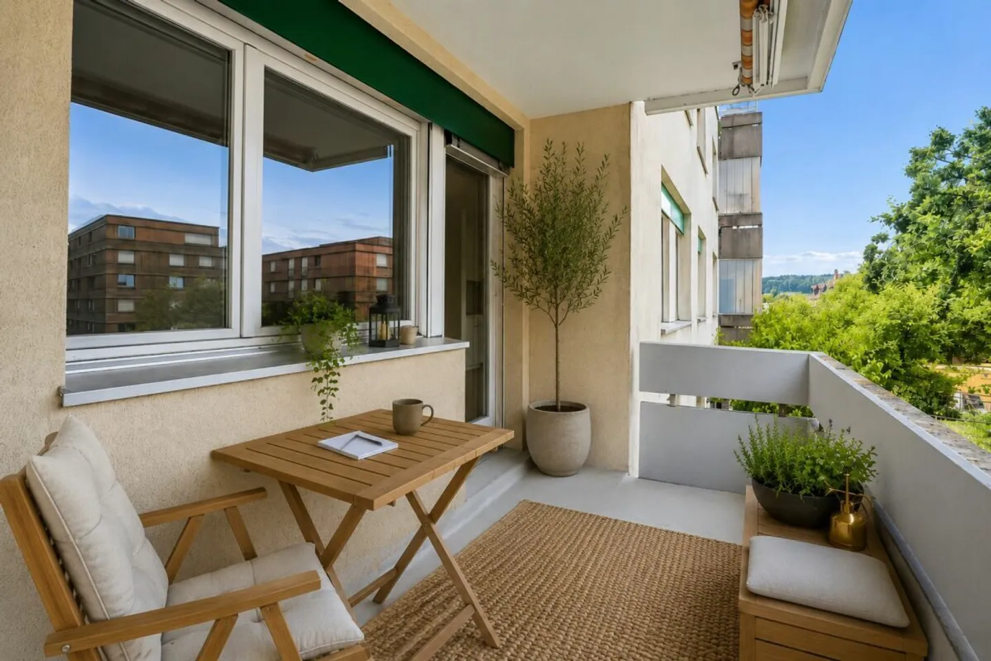 Appartamento 3½ camere ristrutturato con balcone e vista verde - Foto 1 di 11