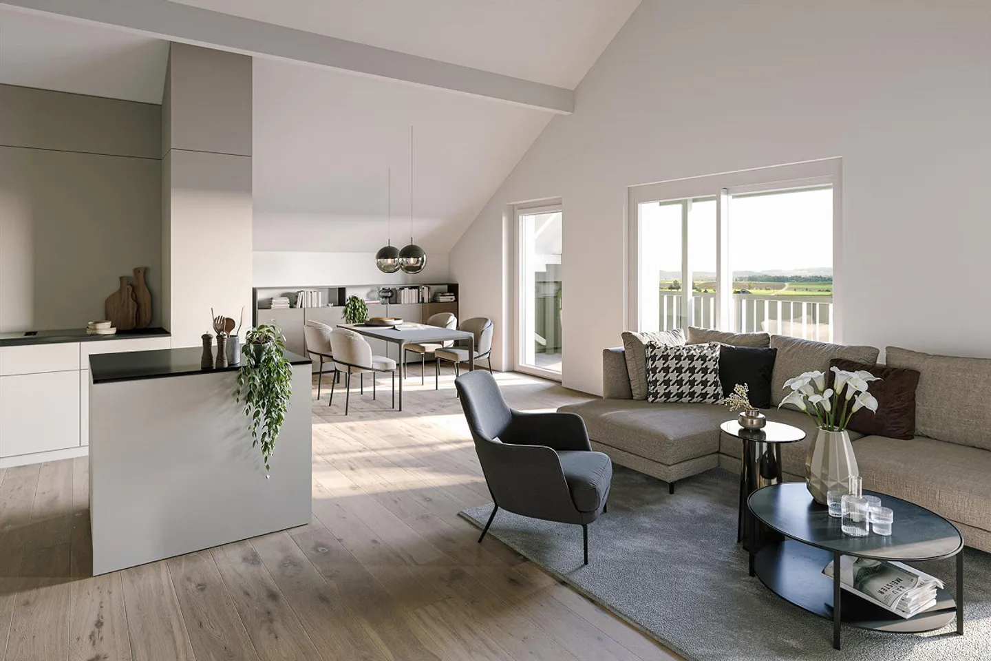 Appartamento moderno di 3.5 locali con balcone a Dörflingen - Foto 3 di 7