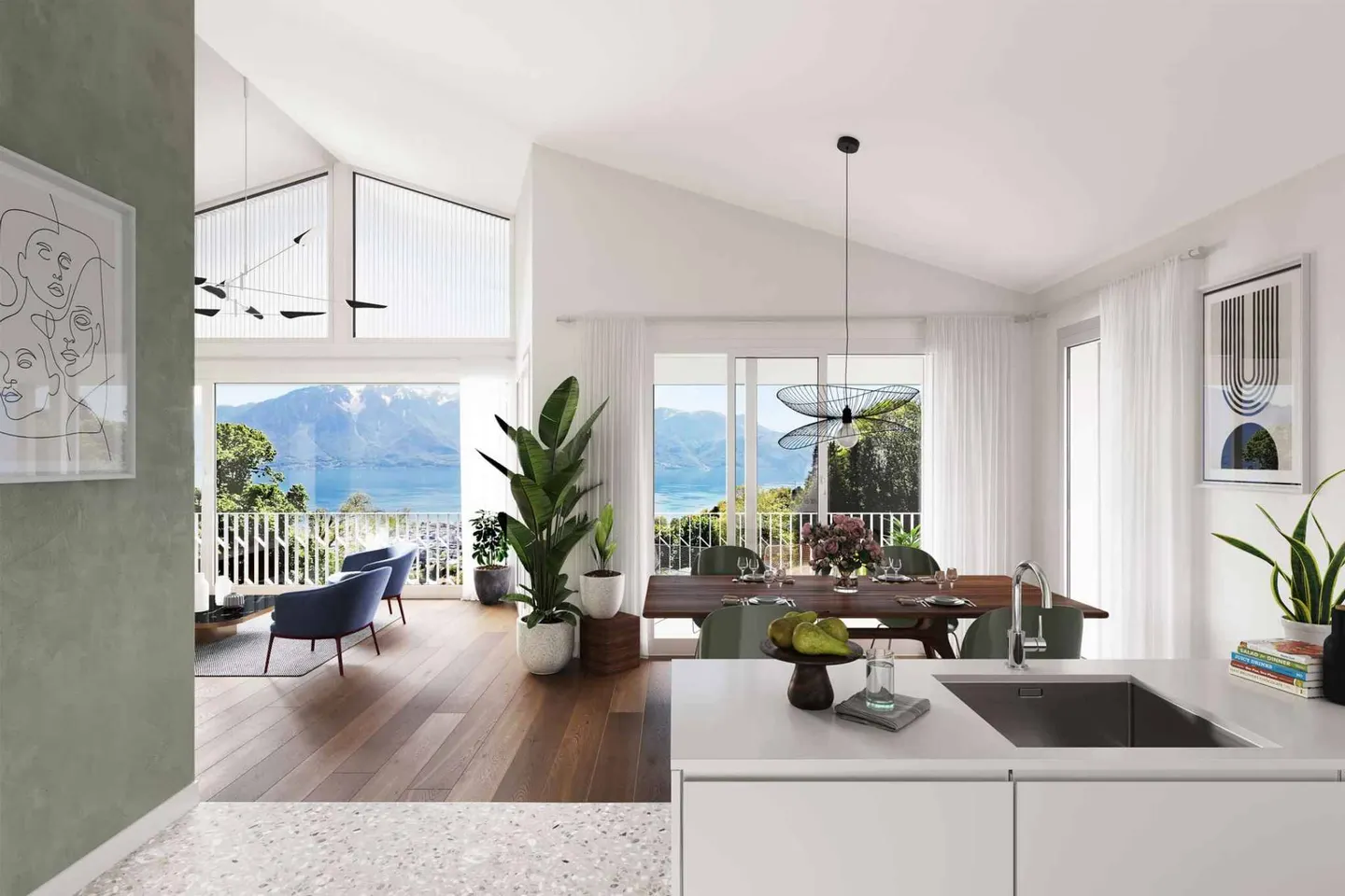 New 4.5-room penthouse apartment with mezzanine and spectacular view - Photo 6 of 8
