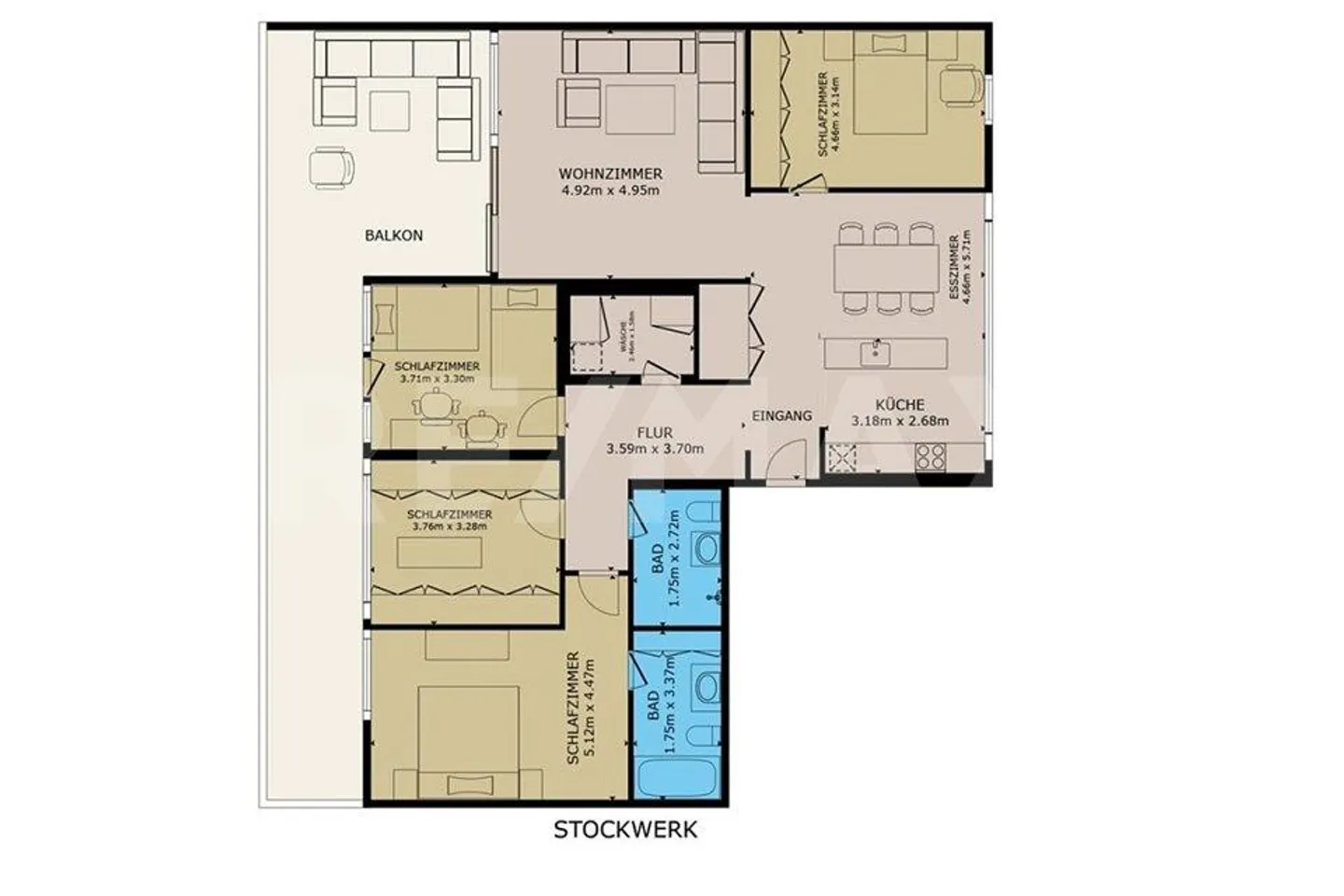 Generous, modern and rented - 5.5-room condominium as ... - Photo 13 of 13