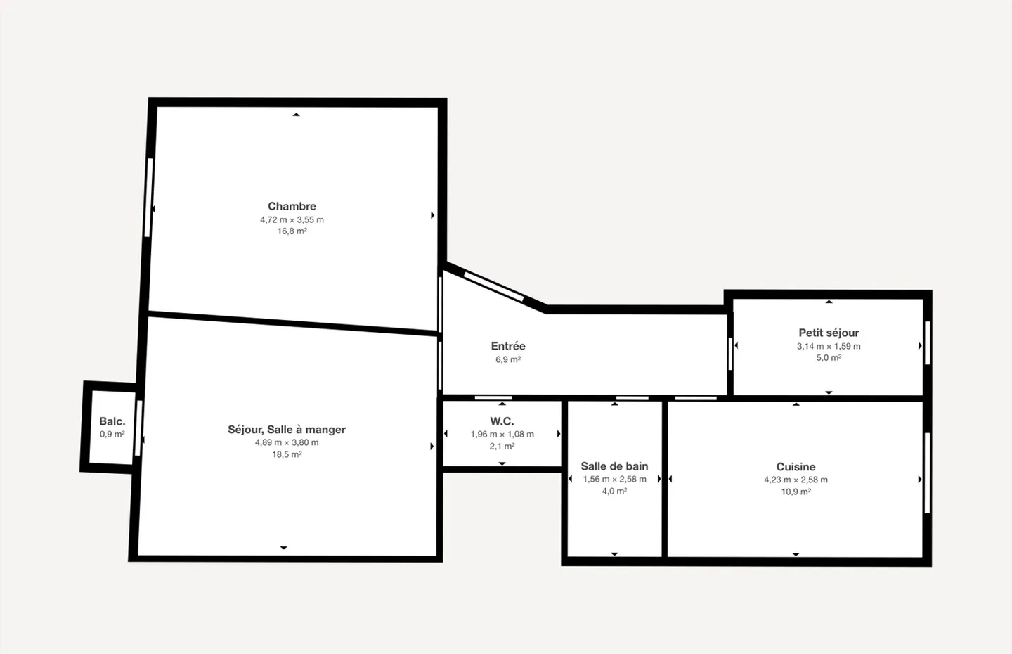 Modernes 1-Zimmer-Apartment - Nahe den Vereinten Nationen - Avenue Giuseppe-Motta - Foto 8 von 8