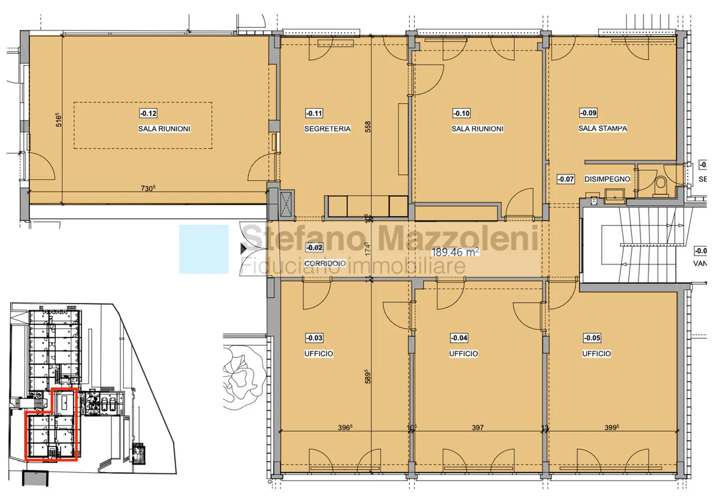 LUGANO LORETO - Ufficio di 200mq di 6 loc. con sala riunioni - Foto 2 di 6
