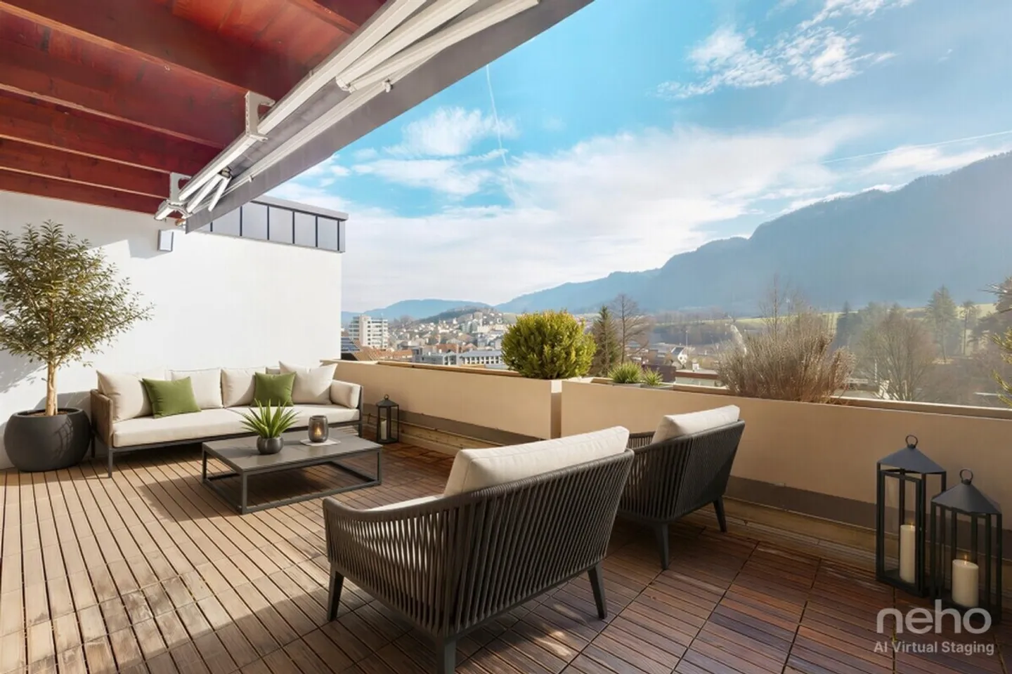 Penthouse-Wohnung 5.5 Zimmer ? 32m² Terrasse und Panoramablick - Foto 5 von 13