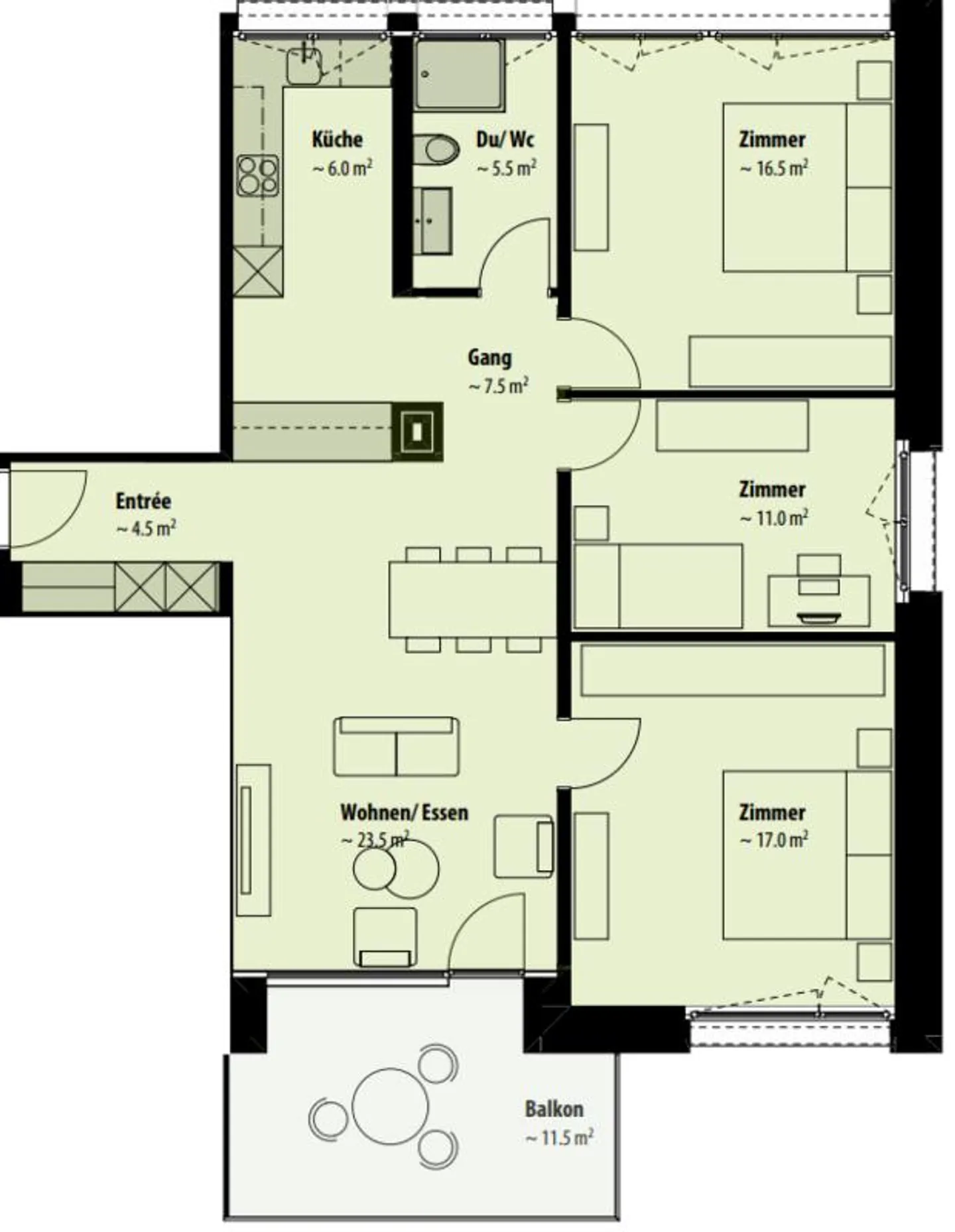 Moderne 4.5 Zimmer-Wohnung - Foto 10 von 10