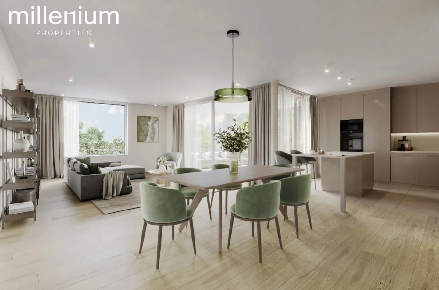 Nouvel appartement meublé exceptionnel avec loggia et vue dégagée - Photo 2 sur 7