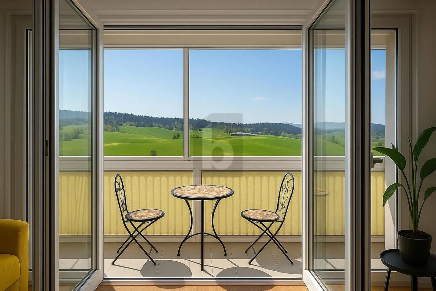 Appartement lumineux avec vue - Photo 2 sur 6