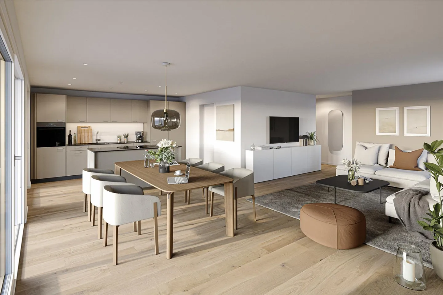 Moderno appartamento di nuova costruzione in standard Minergie con torre di lavaggio - Foto 3 di 5