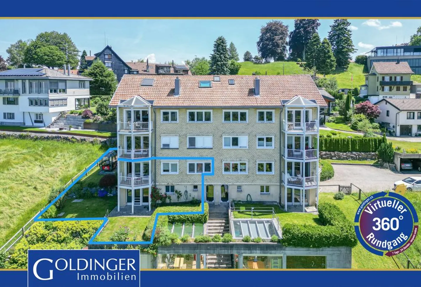 Maisonette mit Garten und Seesicht - Foto 1 von 7