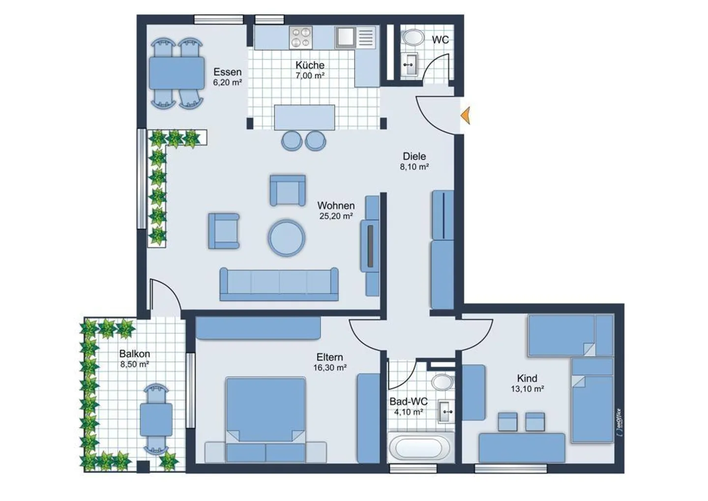 Charmante Wohnung mit gemütlichem Sitzplatz - Foto 7 von 7
