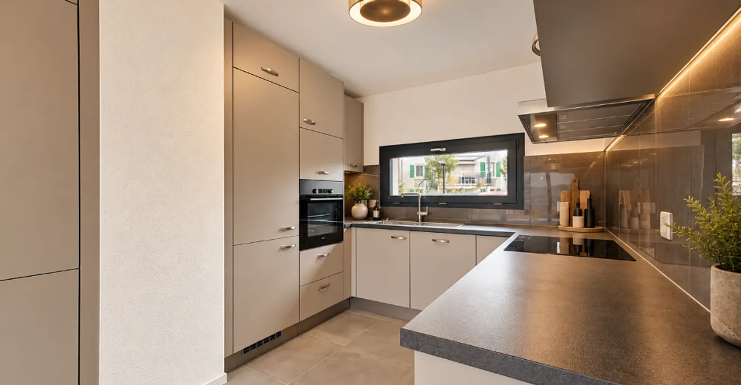 Contemporary 5.5-room adjoining villa with garden - Photo 3 of 12