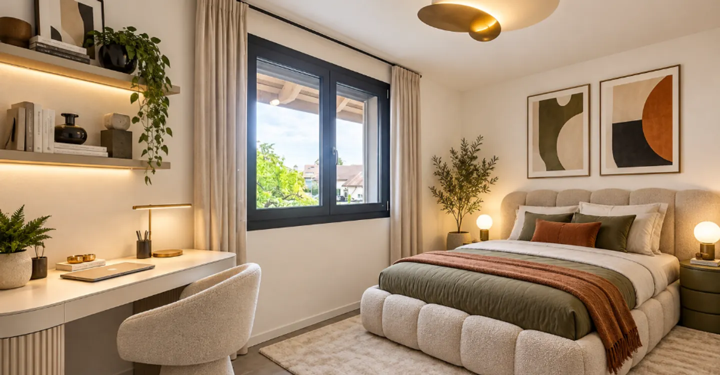 Contemporary 5.5-room adjoining villa with garden - Photo 7 of 12