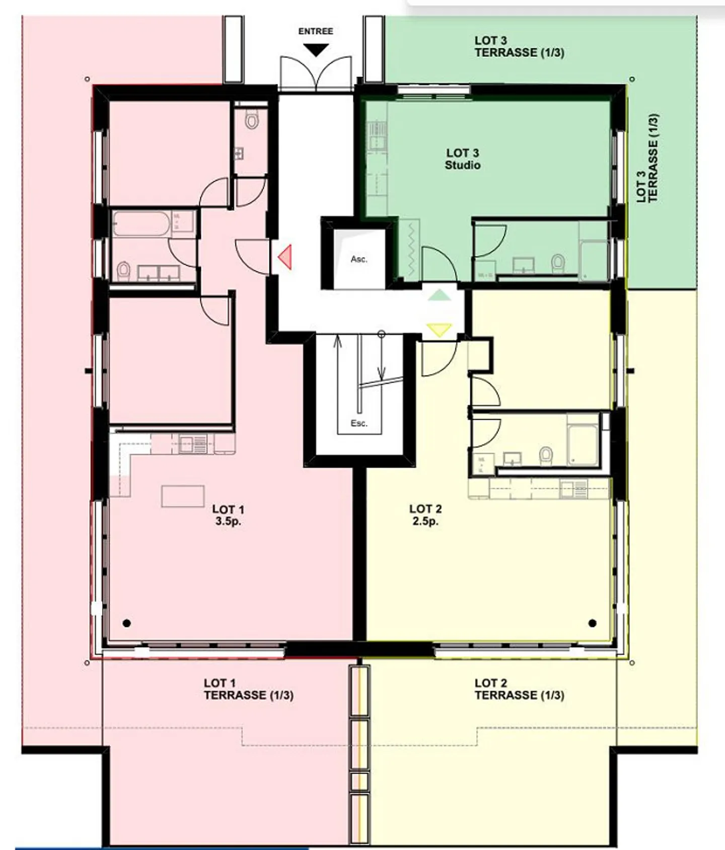 Chalet di charme, terrazza sud 44 m² e vista alpina libera _ LOT 1: Un appartamento raro di 3,5 locali - Foto 4 di 8