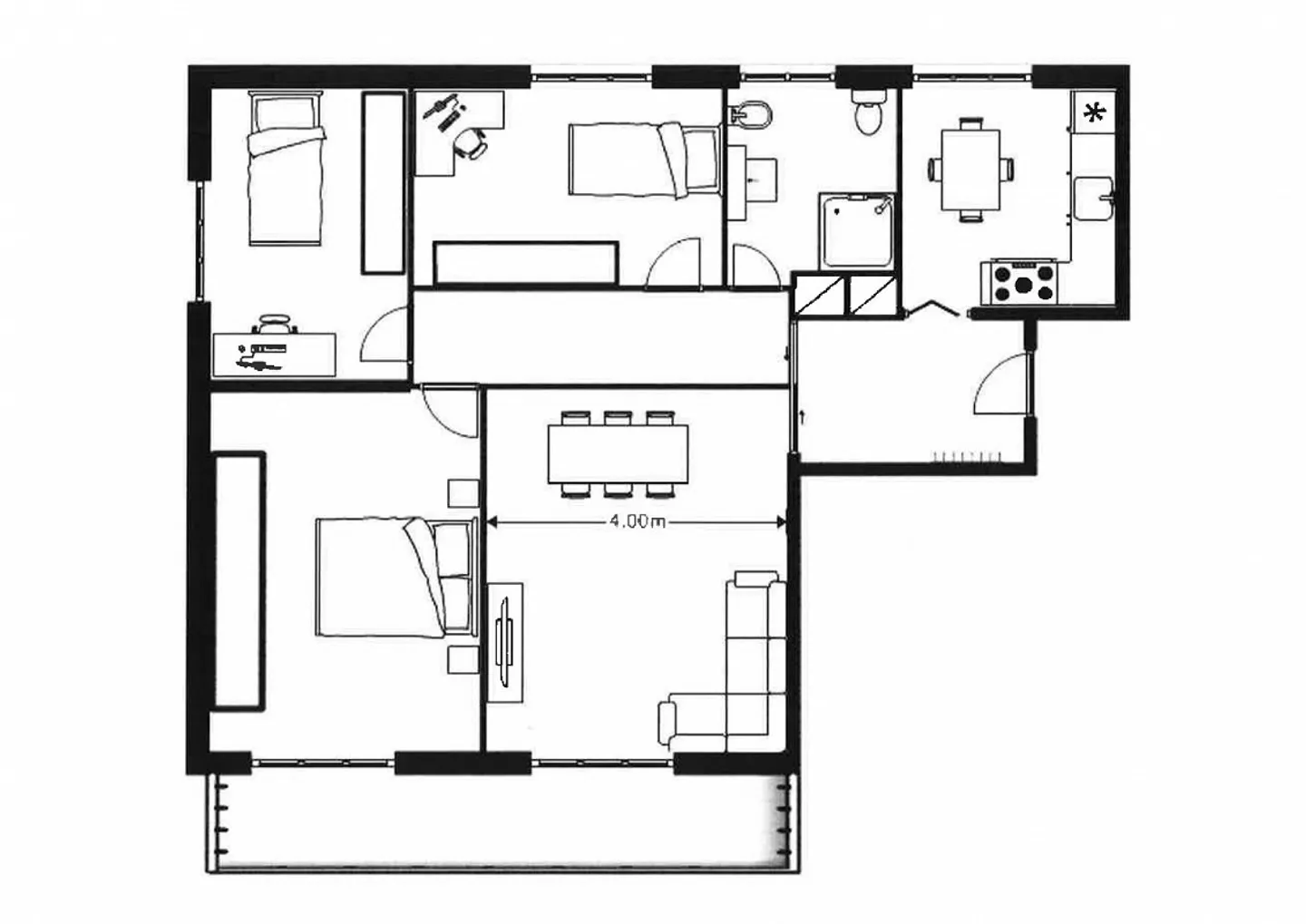 4.5-Zimmer-Wohnung in strategischer Lage in Bellinzona - Foto 5 von 11