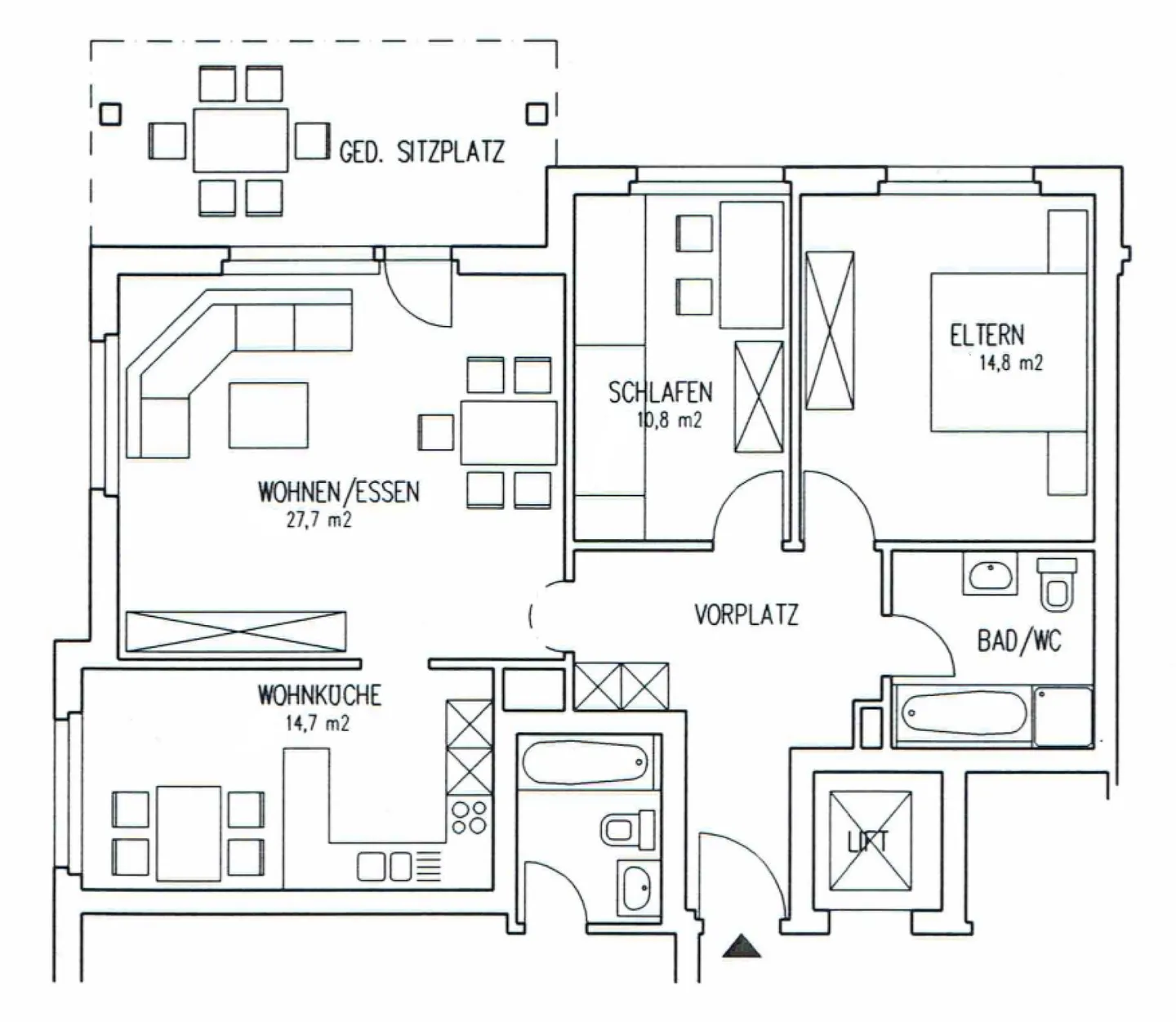 Appartamento attraente di 3,5 locali con balcone soleggiato - Foto 8 di 8