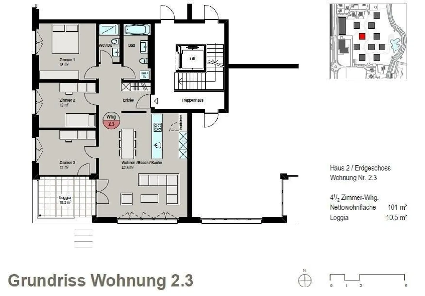 Appartamento 4.5 stanze al piano terra a Langenthal - Foto 11 di 12