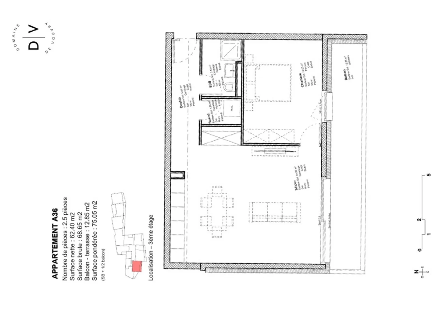 Neue Promotion Domaine de Vouvry - Neue 2,5-Zimmer-Wohnung Los A36 - Foto 7 von 7