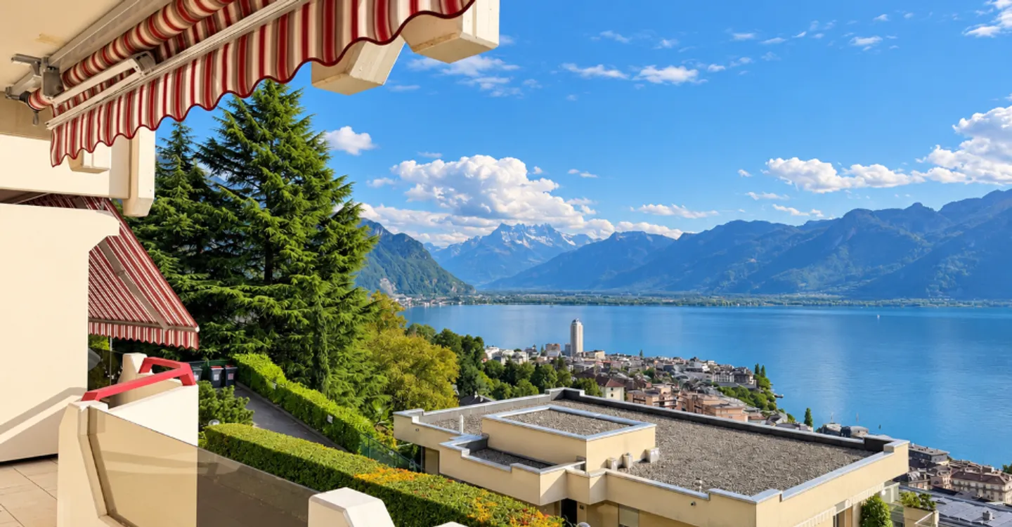 MAGNIFICA 2.5 STANZE COMPLETAMENTE RINNOVATE – VISTA PANORAMICA DEL LAGO & MONTAGNE – TERRAZZA & GIARDINO - Foto 1 di 2