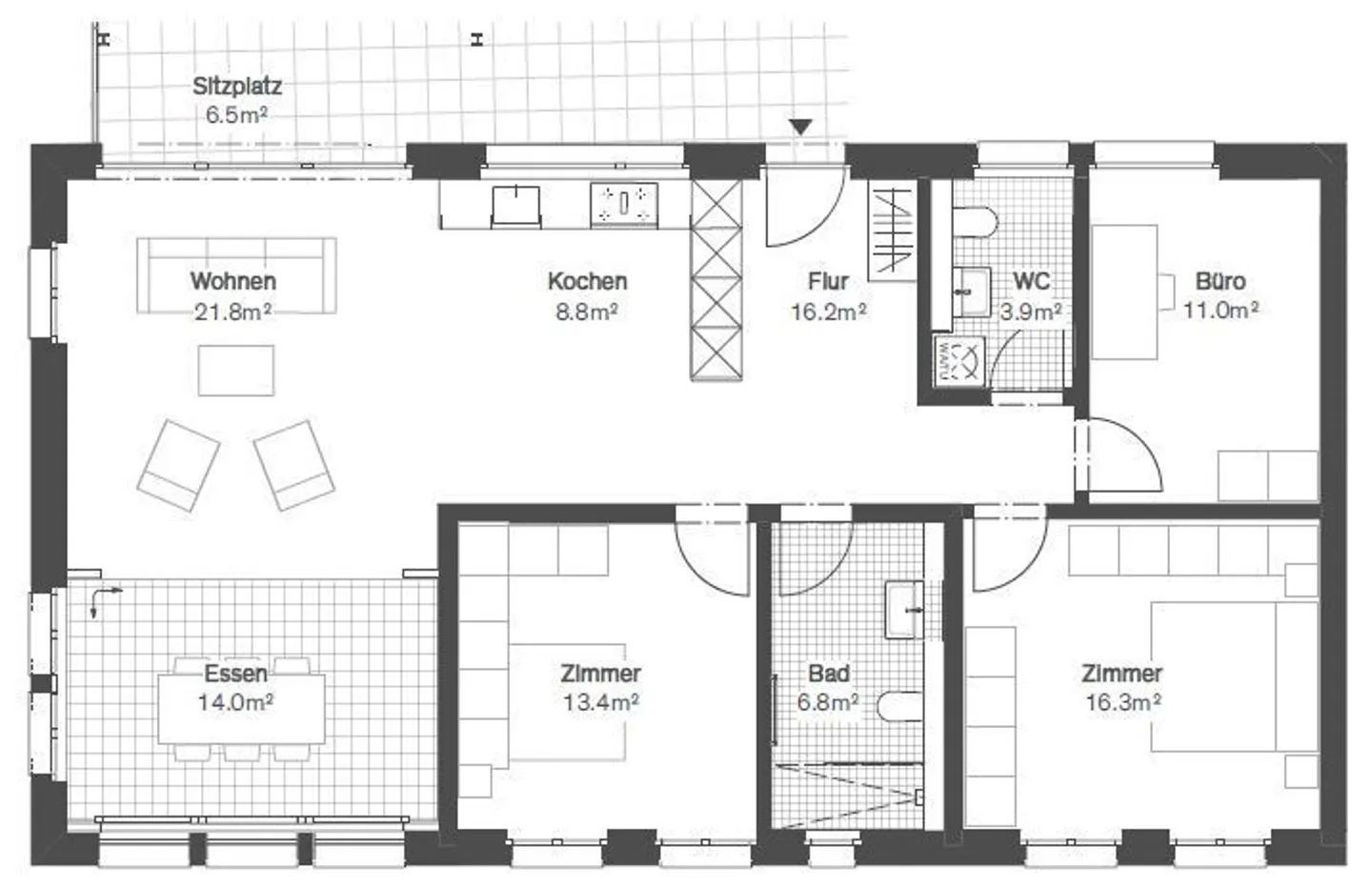 Stylish living in the old town - modern 4.5-room apartment - Photo 7 of 10