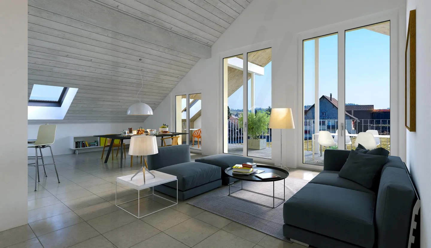 Luxuriöses Attique in Farvagny - Foto 1 von 3