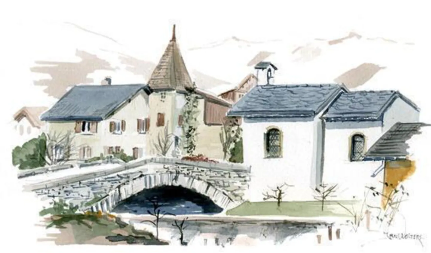 IN VENDITA - BRAMOIS: Di fronte al ponte storico, 4.5 stanze con giardino - Foto 1 di 9