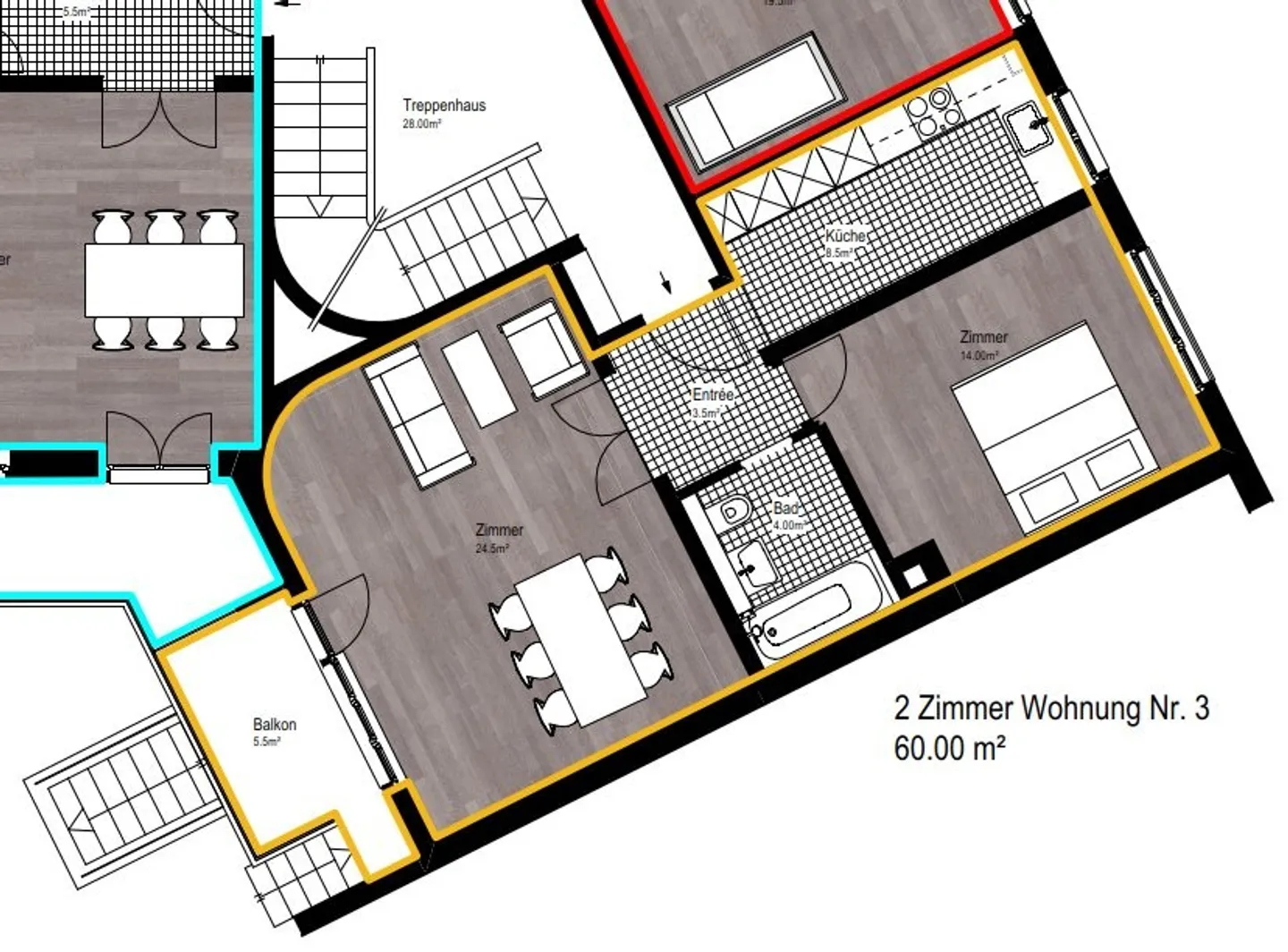 Charmante 2-Zimmerwohnung in Wankdorf - Foto 6 von 8