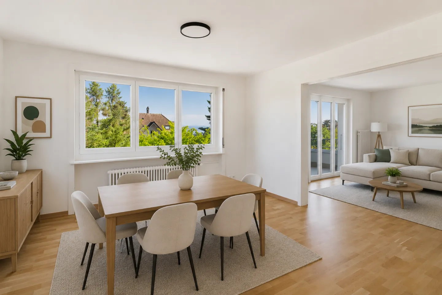 Corcelles, beautiful 3.5-room apartment with balcony and parking space - Photo 8 of 13