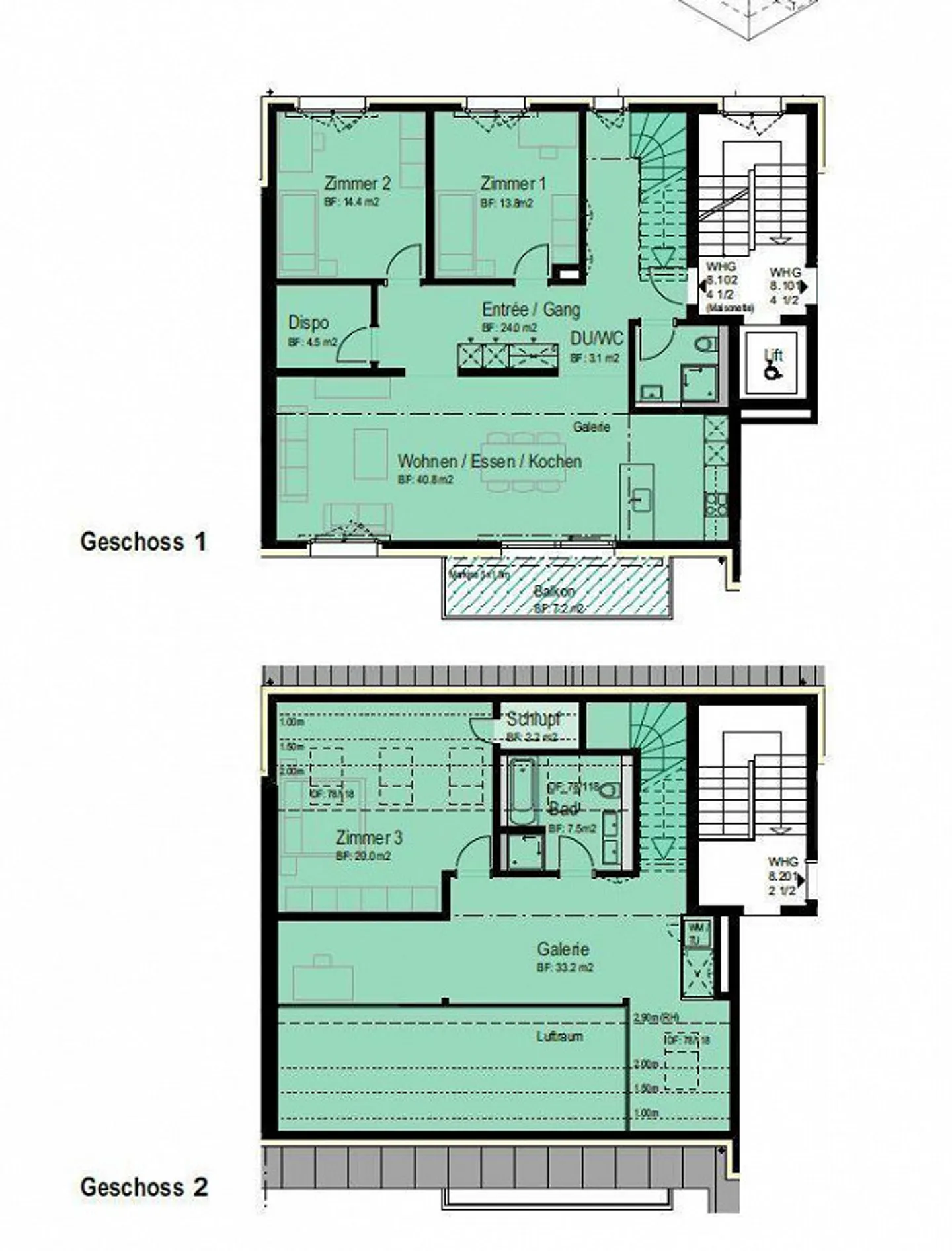 Appartement en Maisonette Moderne avec Balcon et Vue sur la Montagne - Photo 10 sur 10