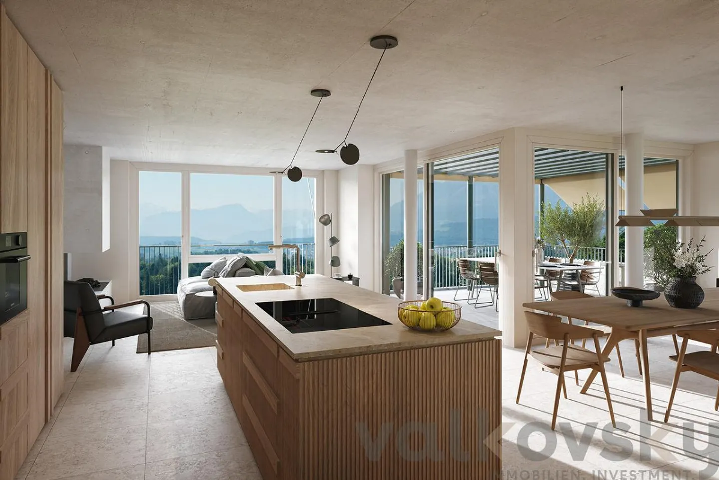 Moderner Duplex mit Aussicht - Foto 3 von 6