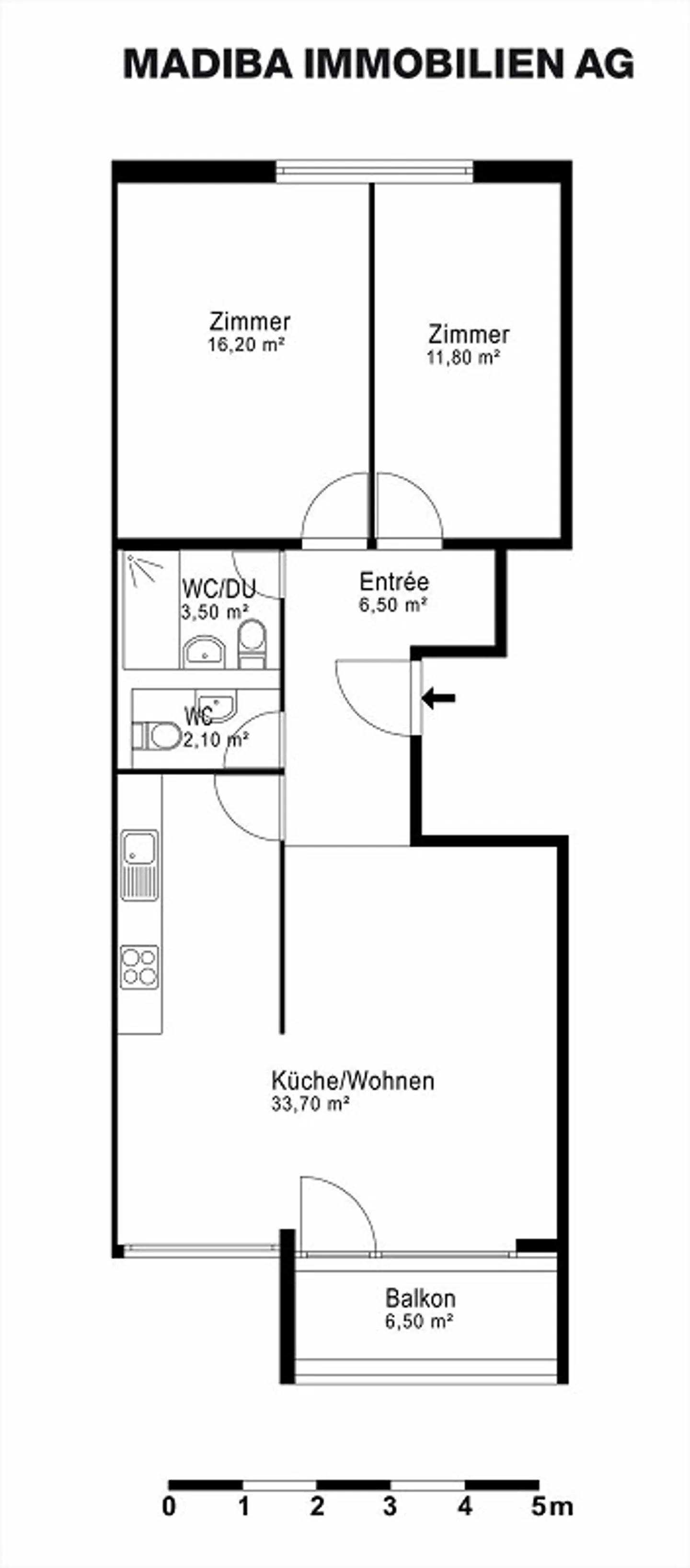 Moderno appartamento di 3,5 stanze vicino ai Langen Erlen - Foto 4 di 6