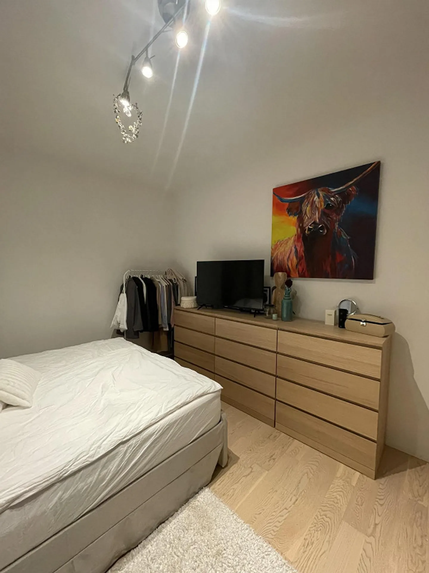 Modern, bright room in a 2-person shared apartment with private bathroom and large living room - Photo 4 of 6