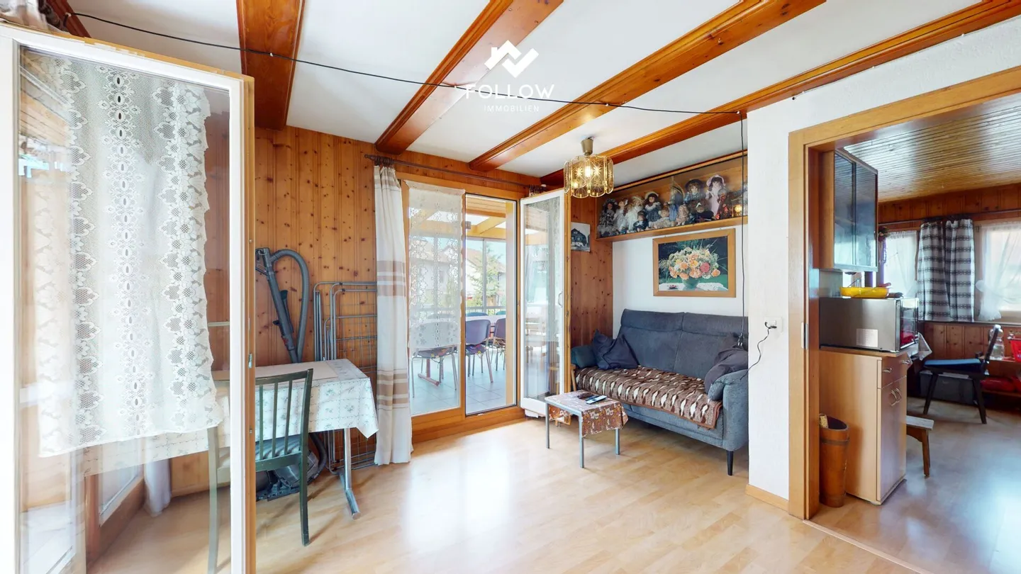 Objet de passion dans un emplacement premium absolu : Chalet avec grand terrain directement sur l'Aare - Photo 9 sur 24