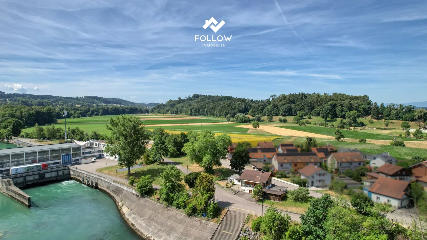 Objet de passion dans un emplacement premium absolu : Chalet avec grand terrain directement sur l'Aare - Photo 14 sur 24