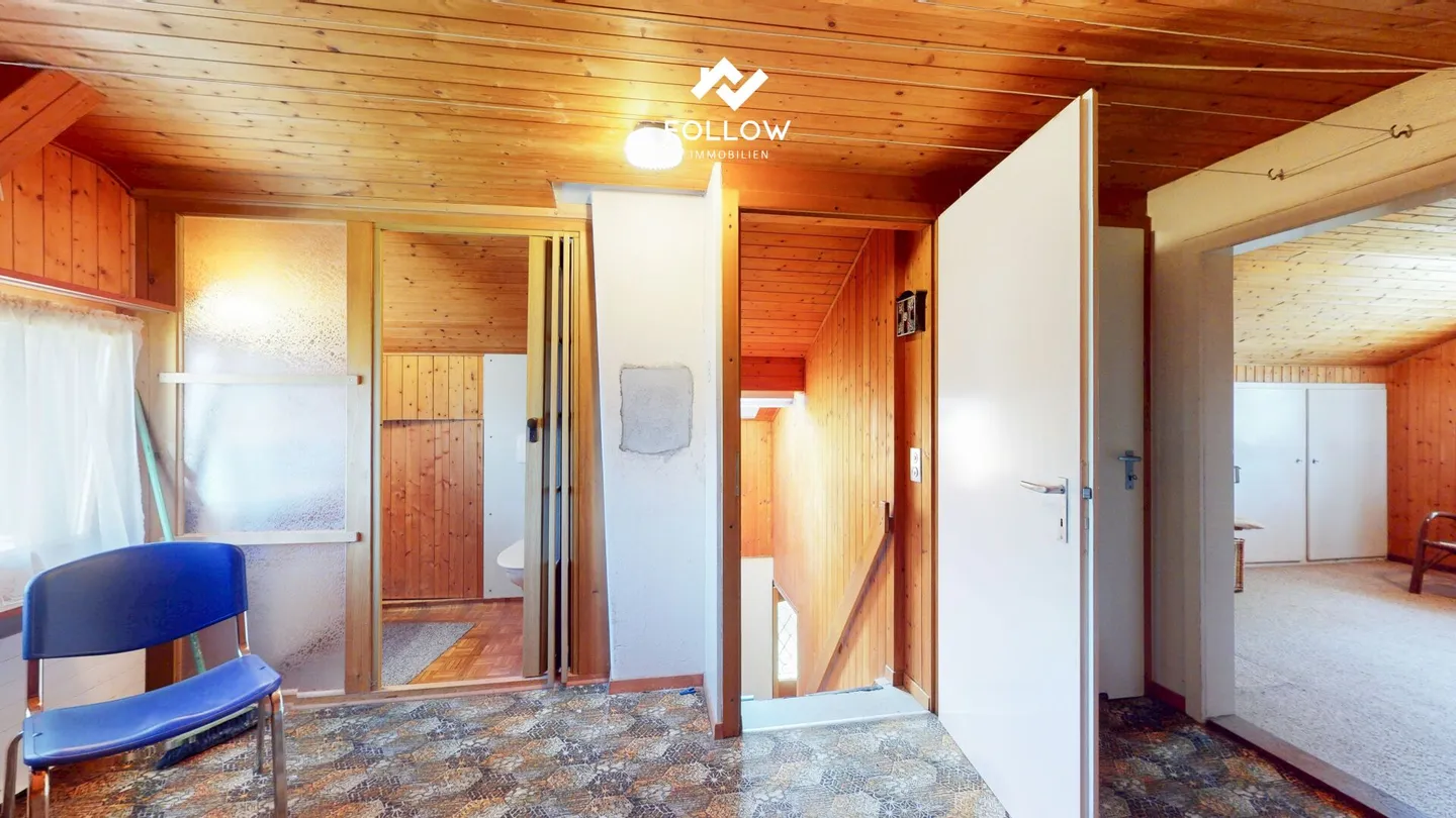 Objet de passion dans un emplacement premium absolu : Chalet avec grand terrain directement sur l'Aare - Photo 16 sur 24