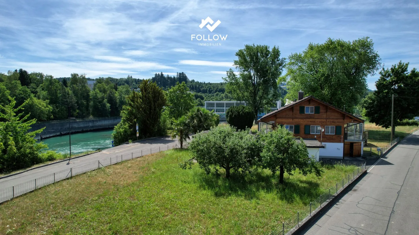 Objet de passion dans un emplacement premium absolu : Chalet avec grand terrain directement sur l'Aare - Photo 20 sur 24