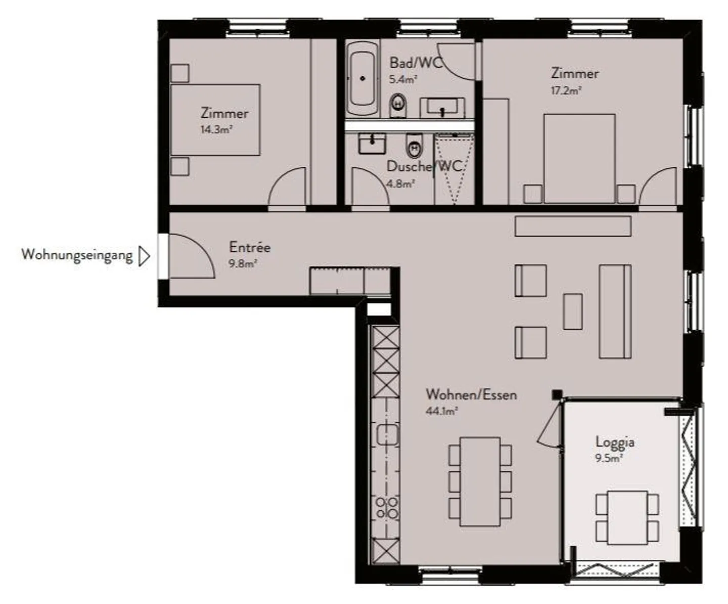 Sunny 3 ½ room apartment with Pilatus view - Photo 14 of 14